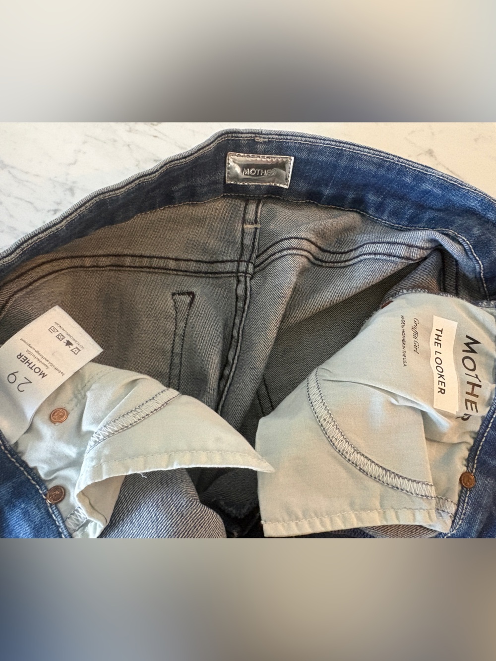 Mother Denim The Looker Graffiti Girl Stretch Denim 29 - Picture 10 of 13